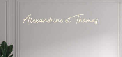 Custom text: Alexandrine et Thomas